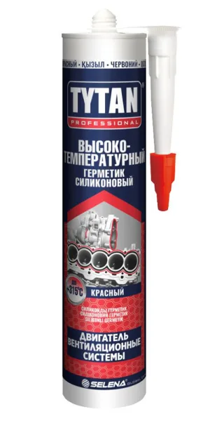 Герметик силиконовый высокотемпературный Tytan красный 280 мл