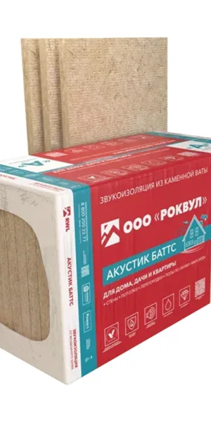 Шумоизоляция Роквул Акустик Баттс 100х600х1000 мм 3 кв.м