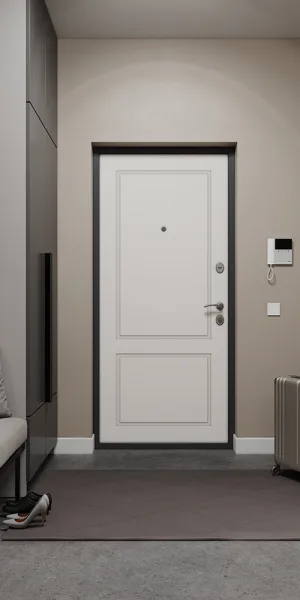 Дверь входная Mastino Home Eco правая букле графит - ларче белый 860х2050 мм