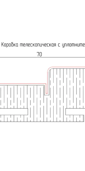 Стойка коробки телескопическая Corsa Deco S5 70х32х2060 мм финишпленка капучино (1 шт.)