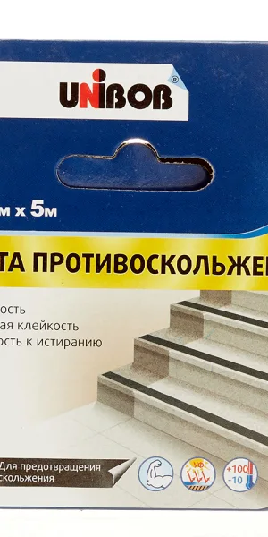 Лента противоскользящая Unibob черная 50 мм 5 м