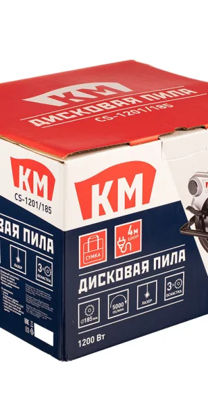 Пила дисковая электрическая КМ CS-1201/185 1200 Вт 185 мм