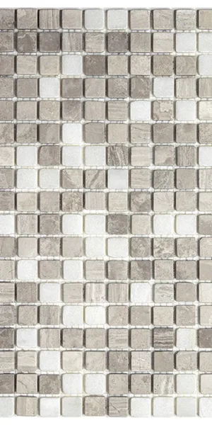 Мозаика Mir Mosaic Natural i-Tilе серая из натурального камня 298х298х4 мм глянцевая