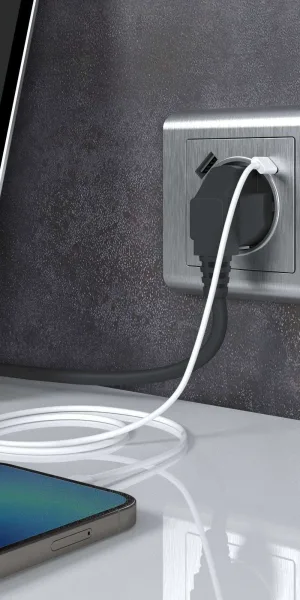 Розетка Werkel встраиваемая серебряная рифленая с USB-A/ Type-C (a056277)
