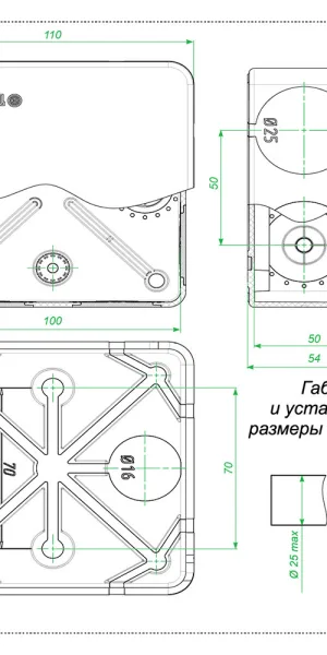 Коробка распределительная 100х100х50 мм IP67 Greenel (GE42455)