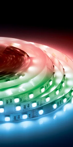 Лента светодиодная SMD 5050 RGB свет 24 В 15 Вт/м 5 м IP20 Apeyron (153КП)