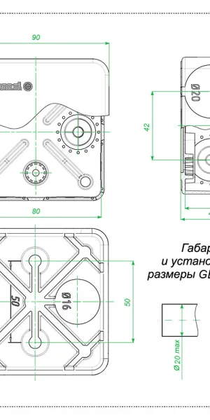 Коробка распределительная 80х80х40 мм IP67 Greenel (GE42435)
