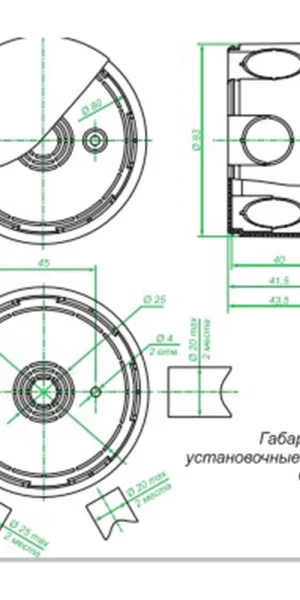 Коробка распределительная для бетона d80х40 мм IP20 Greenel (GE41007-R)