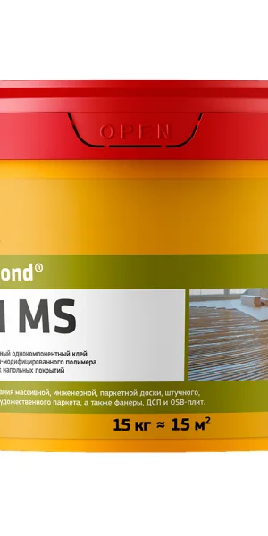Клей для паркета полиуретановый гибридный Sika Bond-161 MS SMP однокомпонентный 15 кг