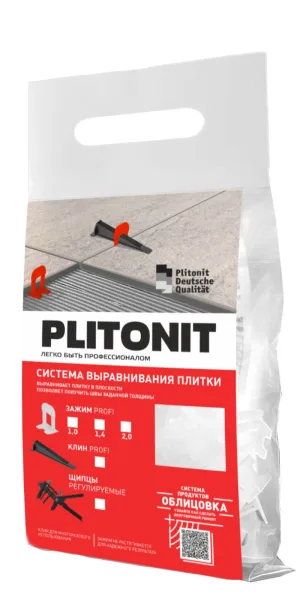 Система выравнивания плитки Plitonit 1 мм зажим ворота (500 шт.)