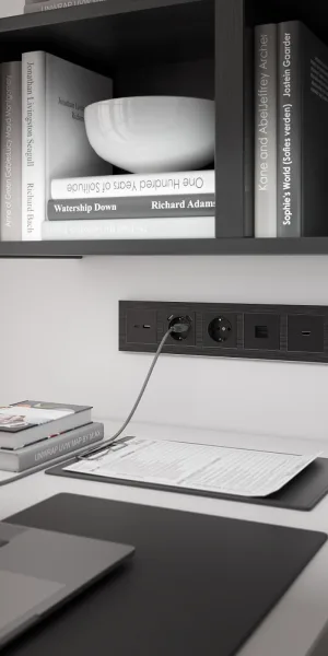 Розетка HDMI Werkel встраиваемая черная матовая (a051601)