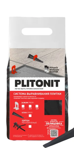 Система выравнивания плитки Plitonit клин (300 шт.)