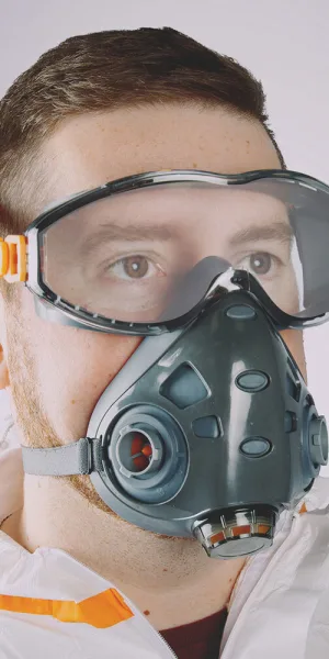 Полумаска Jeta Safety Air Optics FFP3 с интегрированными очками (9500-L)