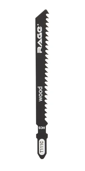 Пилки для лобзика Rage by Vira T111C (552025) по дереву L75 мм чистый рез (2 шт.)