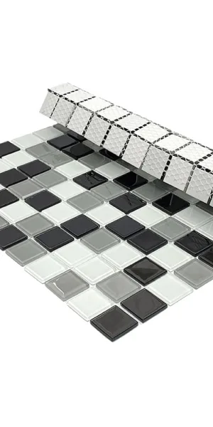 Мозаика Mir Mosaic Natural Color palette микс стеклянная 300х300х4 мм глянцевая