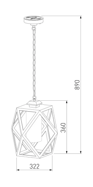 Светильник садово-парковый подвесной Elektrostandard Ambra черный 890 мм E27 60 Вт IP33 (35133/H)