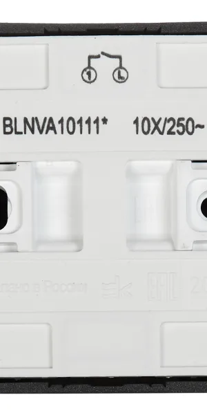 Выключатель Systeme Electric Blanca одноклавишный накладной антрацит с подсветкой (BLNVA101116)