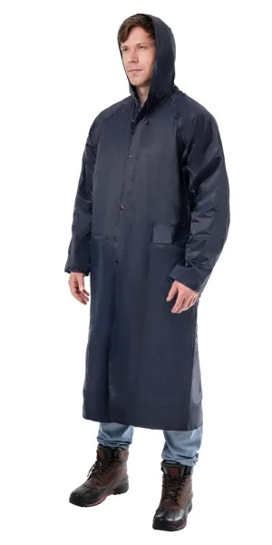 Плащ влагозащитный унисекс нейлон с ПВХ покрытием КМ (one size) рост 180-186 см синий