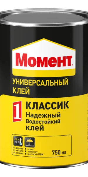 Клей контактный каучуковый Момент 1 универсальный водостойкий 750 мл