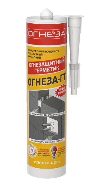 Герметик акриловый огнезащитный терморасширяющийся Огнеза ГТ серый 310 мл