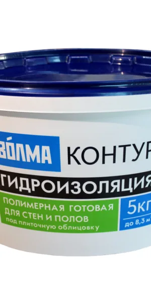 Гидроизоляция акриловая Волма Контур голубая 5 кг