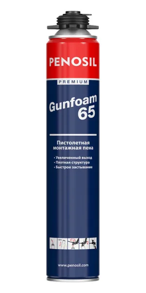 Пена монтажная профессиональная Penosil Premium Gunfoam 65 / Gunfoam 65 153 летняя 870 мл