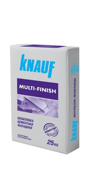 Шпаклевка цементная Knauf Мультифиниш фасадная серая 25 кг