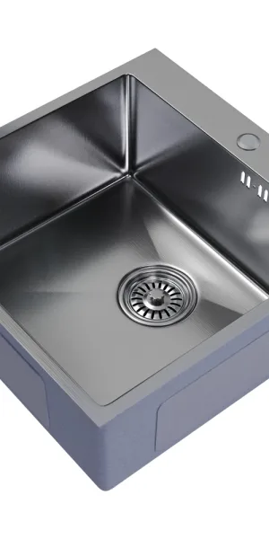 Мойка для кухни Mixline Pro 50х50х20 см врезная с сифоном сталь сатин (547229)