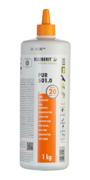 Клей монтажный полиуретановый Kleiberit 501.0 желто-коричневый 1 л