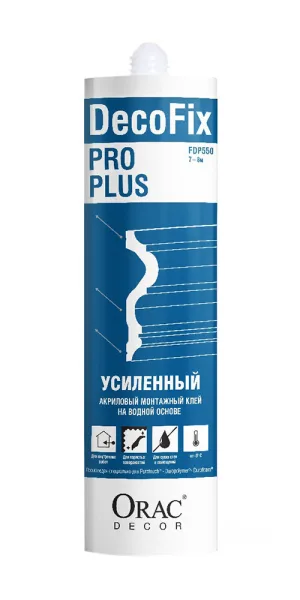 Клей монтажный акриловый Orac Decor Decofix pro plus FDP550 белый 310 мл
