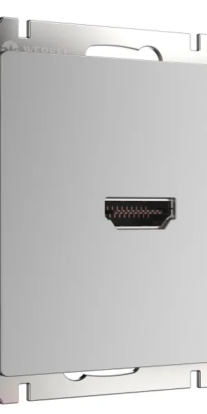 Розетка HDMI Werkel встраиваемая серебряная (a039268)