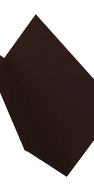 Планка примыкания для металлочерепицы 130х160 мм 2 м коричневая RAL 8017 rooftop matte