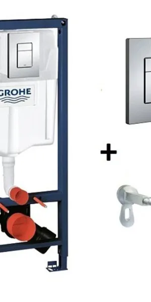 Инсталляция Grohe Rapid SL для подвесного унитаза с кнопкой хром (38772001)