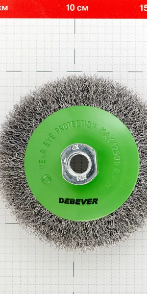 Корщетка для УШМ и УПМ Debever мягкая радиальная d115 мм М14 сталь