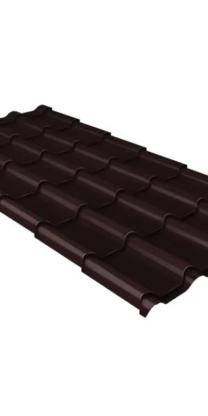 Металлочерепица 1,18х1,15 м 0,5 мм Grand Line Классик коричневая RAL 8017 rooftop matte