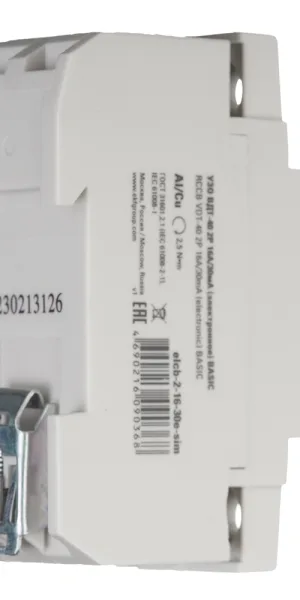 УЗО EKF Basic ВДТ-40 16А 1P+N тип AC 30 мА 4,5 кА (elcb-2-16-30e-sim)