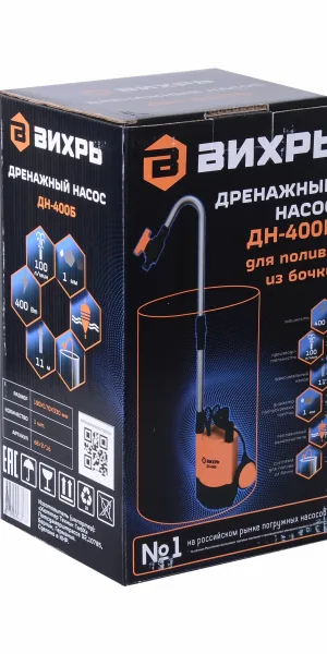 Насос дренажный Вихрь ДН-400Б для чистой воды 100 л/мин (68/2/16)