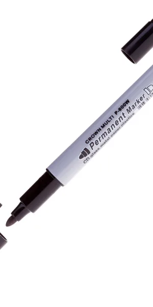 Маркер перманентный двусторонний Crown Multi Marker Twin черный грифель 2 мм