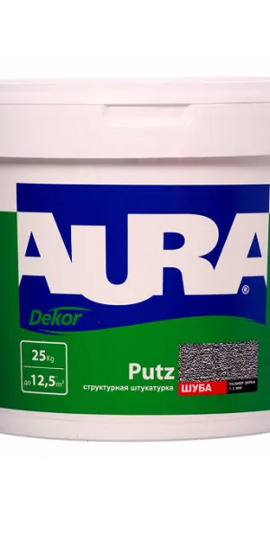 Штукатурка декоративная структурная Aura Dekor Putz шуба белая 1,5 мм 25 кг