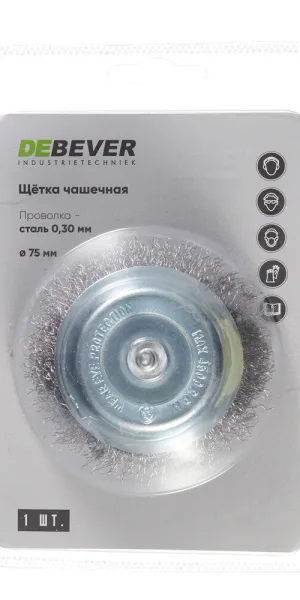 Корщетка для дрели Debever (DB80163404) мягкая чашеобразная d75 мм