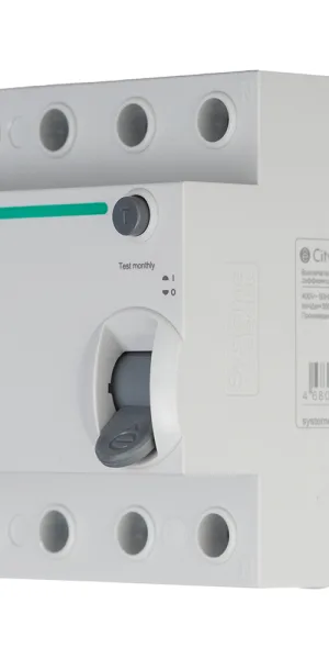 УЗО Systeme Electric City9 Set ВДТ 25А 3P+N тип AC 30 мА 6 кА (C9R36425)