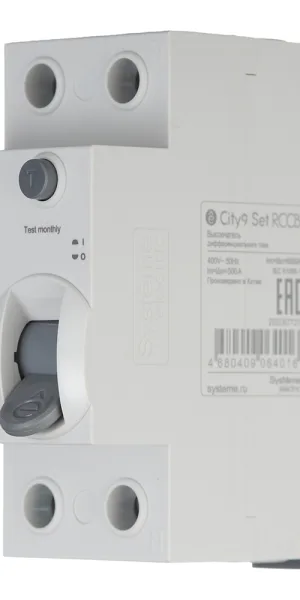 УЗО Systeme Electric City9 Set ВДТ 25А 1P+N тип AC 30 мА 6 кА (C9R36225)