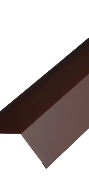 Планка карнизная для металлочерепицы 100х65 мм 2 м коричневая RAL 8017