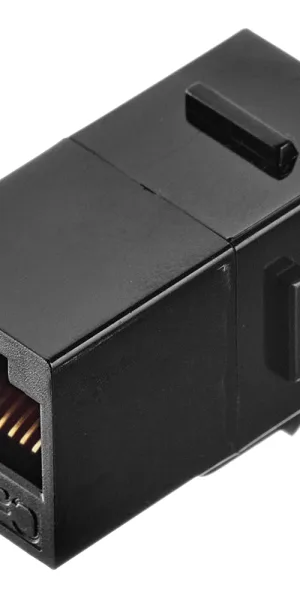 Переходник компьютерный Hyperline RJ45 8P8C CAT5e черный (444914)