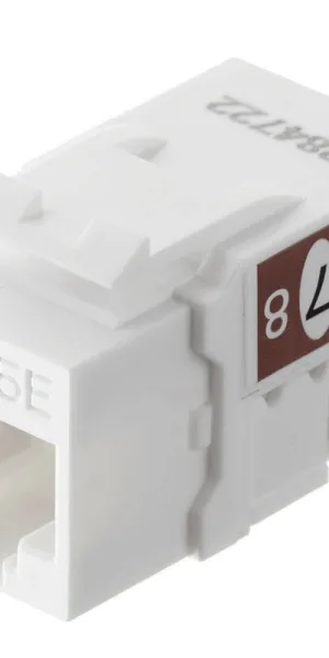 Переходник компьютерный Hyperline Keystone RJ45 8P8C CAT5e серый (432595)