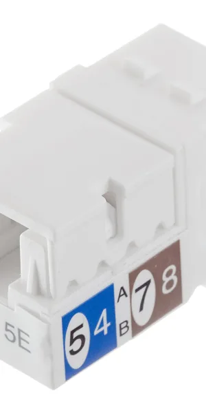 Переходник компьютерный Hyperline Keystone RJ45 8P8C CAT5e серый (432595)