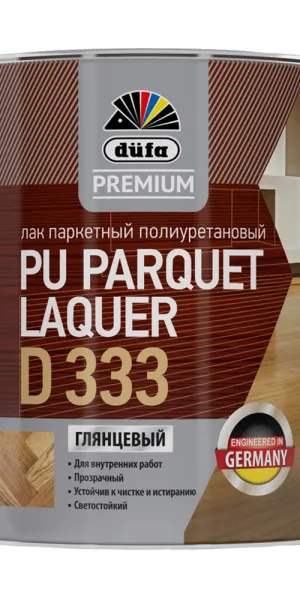 Лак полиуретановый паркетный Dufa Parquet Laquer D333 глянцевый бесцветный 0,75 л