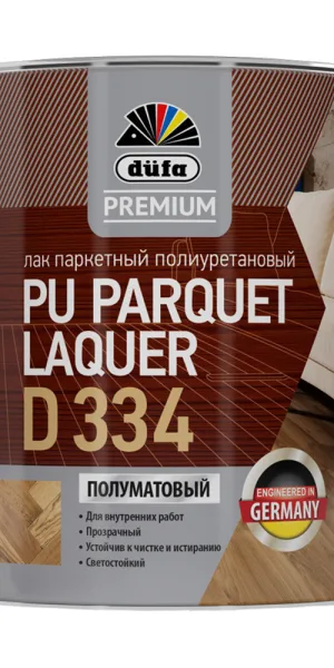 Лак полиуретановый паркетный Dufa Parquet Laquer D334 полуматовый бесцветный 0,75 л