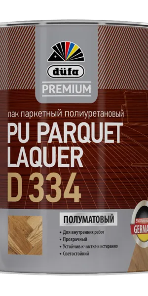 Лак полиуретановый паркетный Dufa Parquet Laquer D334 полуматовый бесцветный 2 л