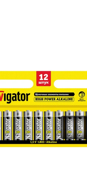 Батарейка Navigator АА пальчиковая LR6 1,5 В (12 шт.)